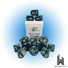 SET OF 15 DICE: SEA DRAGON SHIMMER